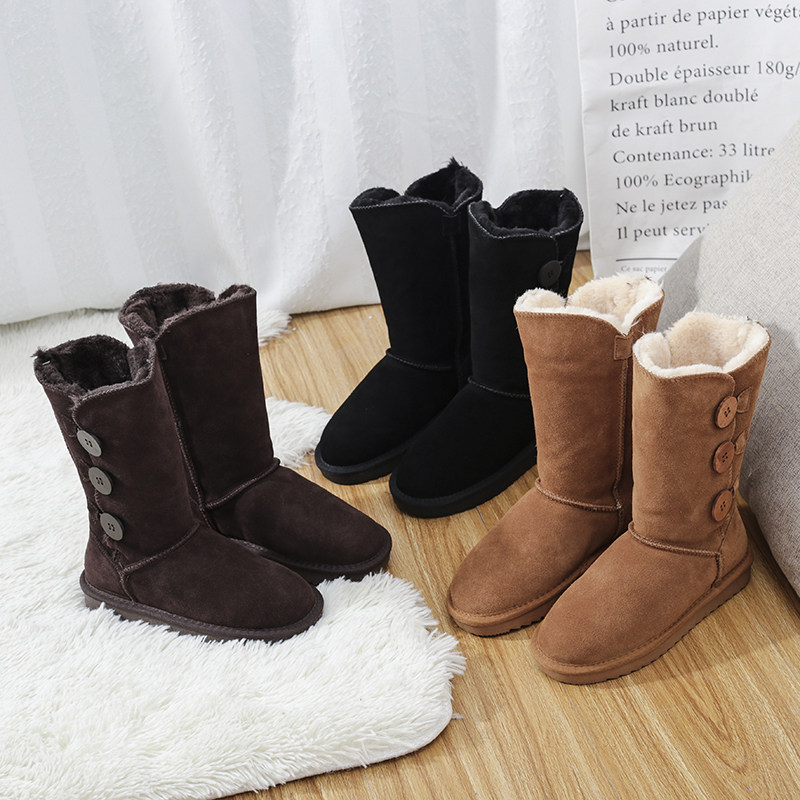 2024款高筒雪地靴女靴子加厚冬季