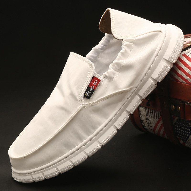 春季男士一脚蹬帆布鞋