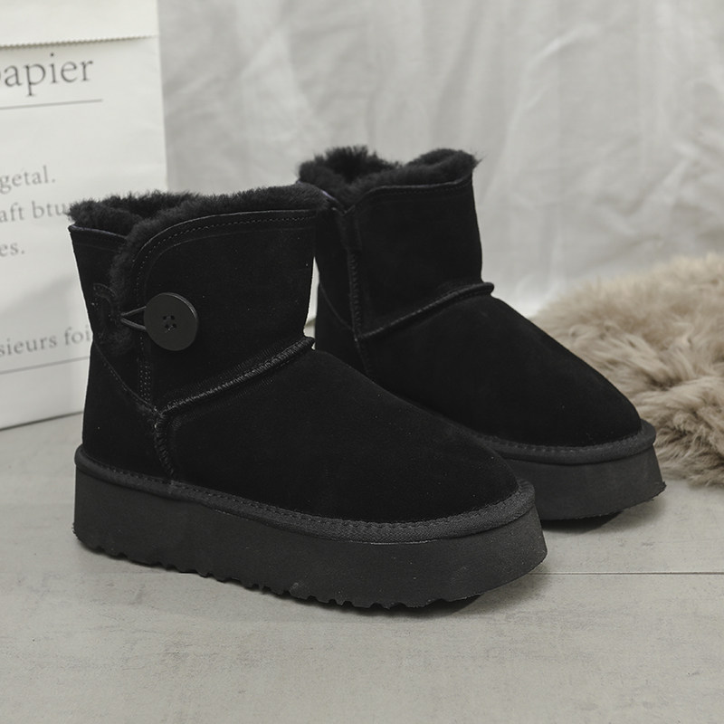 雪地靴女2024新款冬季厚底女鞋子