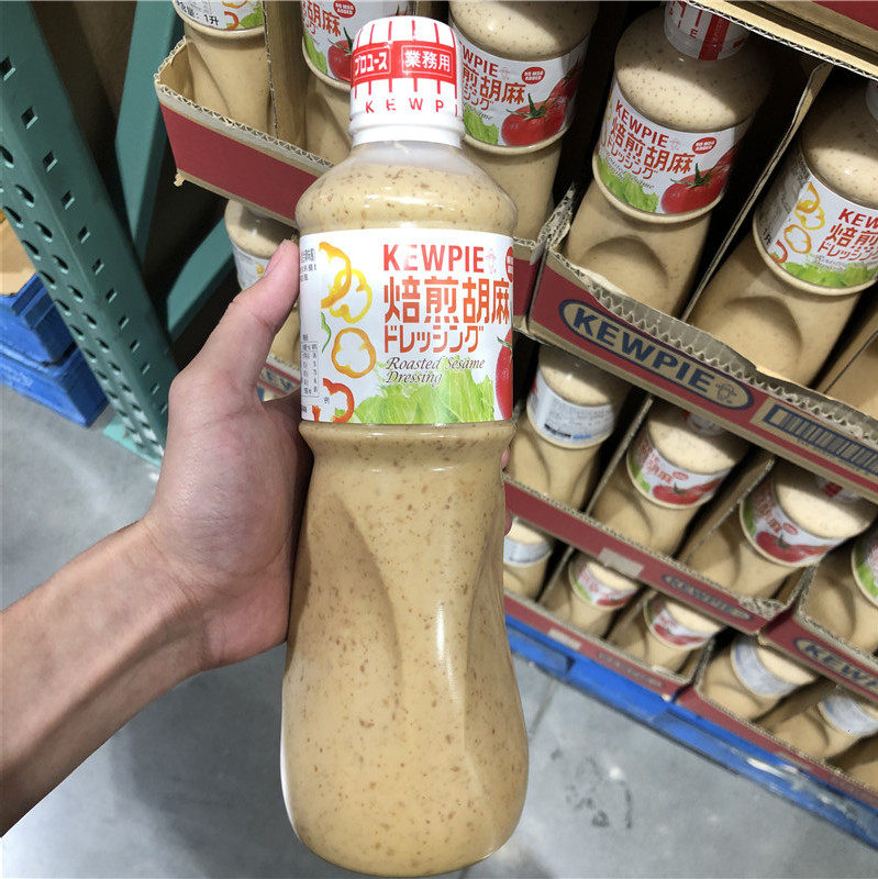 日本丘比芝麻调味酱1l装调料蘸料拌酱山姆costco 开市客kewpie