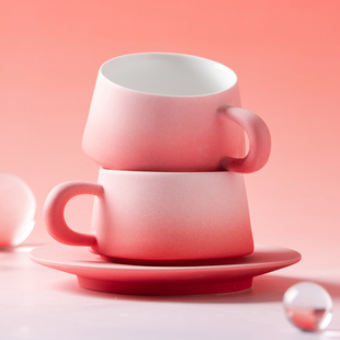 HE景德镇咖啡杯马克杯杯碟套装送礼结婚搬新家乔迁情人节情侣礼盒