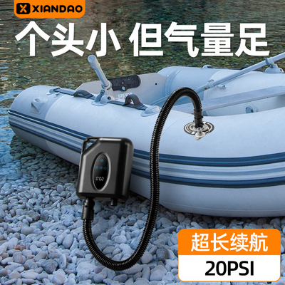 桨板打气机帐篷橡皮艇皮画 划艇冲锋户外露营两用浆板电动打气泵