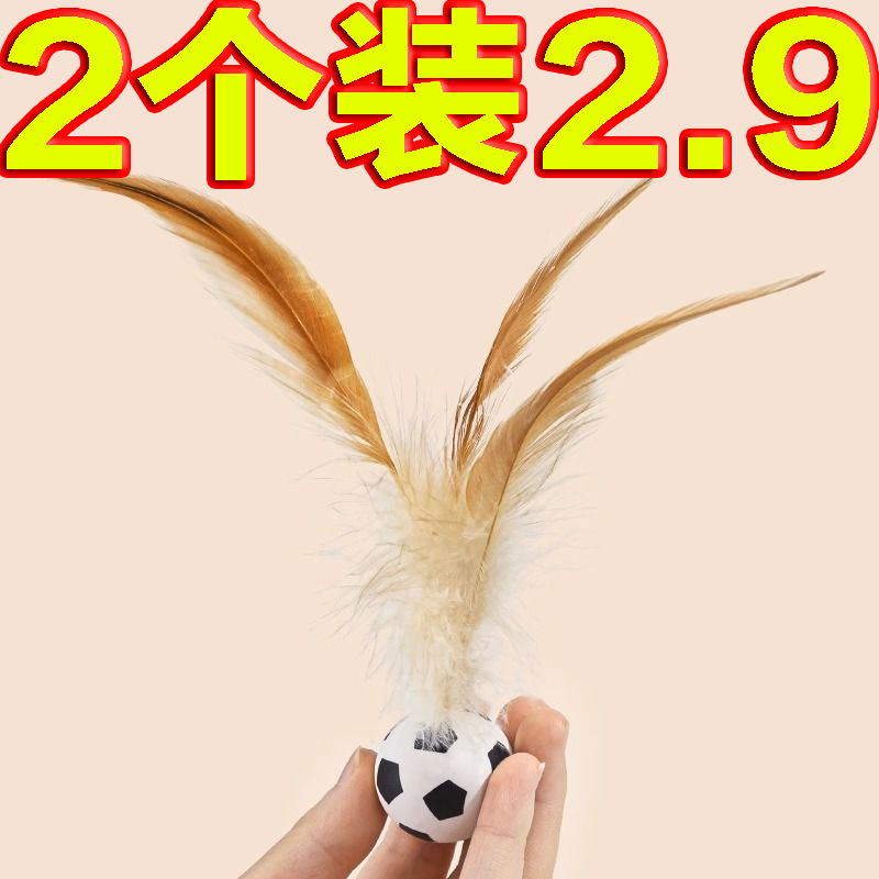 猫咪逗猫棒磨牙趣味弹力球