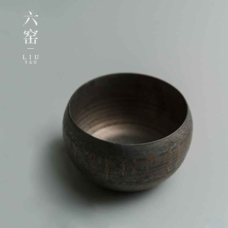 鎏金粗陶茶洗小号家用水盂