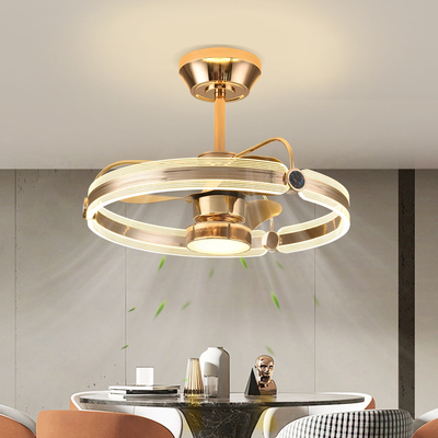 饭厅吊扇灯2025新款高级感吊扇灯智能语音简约现代轻奢大气餐桌灯