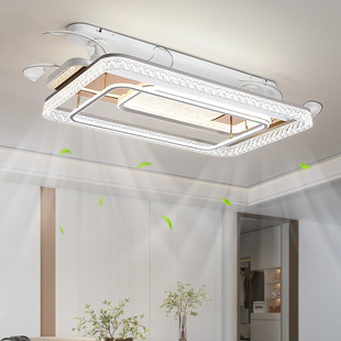 2025新款 客厅双隐形风扇灯轻奢高级感房间主卧室全屋灯具组合套餐