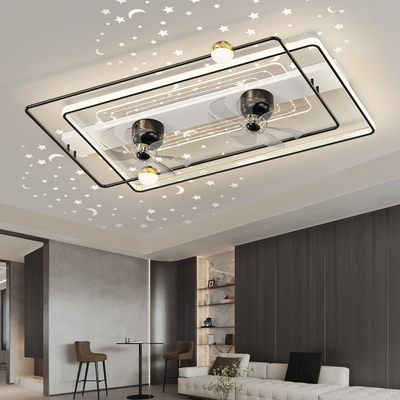 2025新款客厅主灯吊扇灯静音大风力智能语音现代简约大气灯具套餐