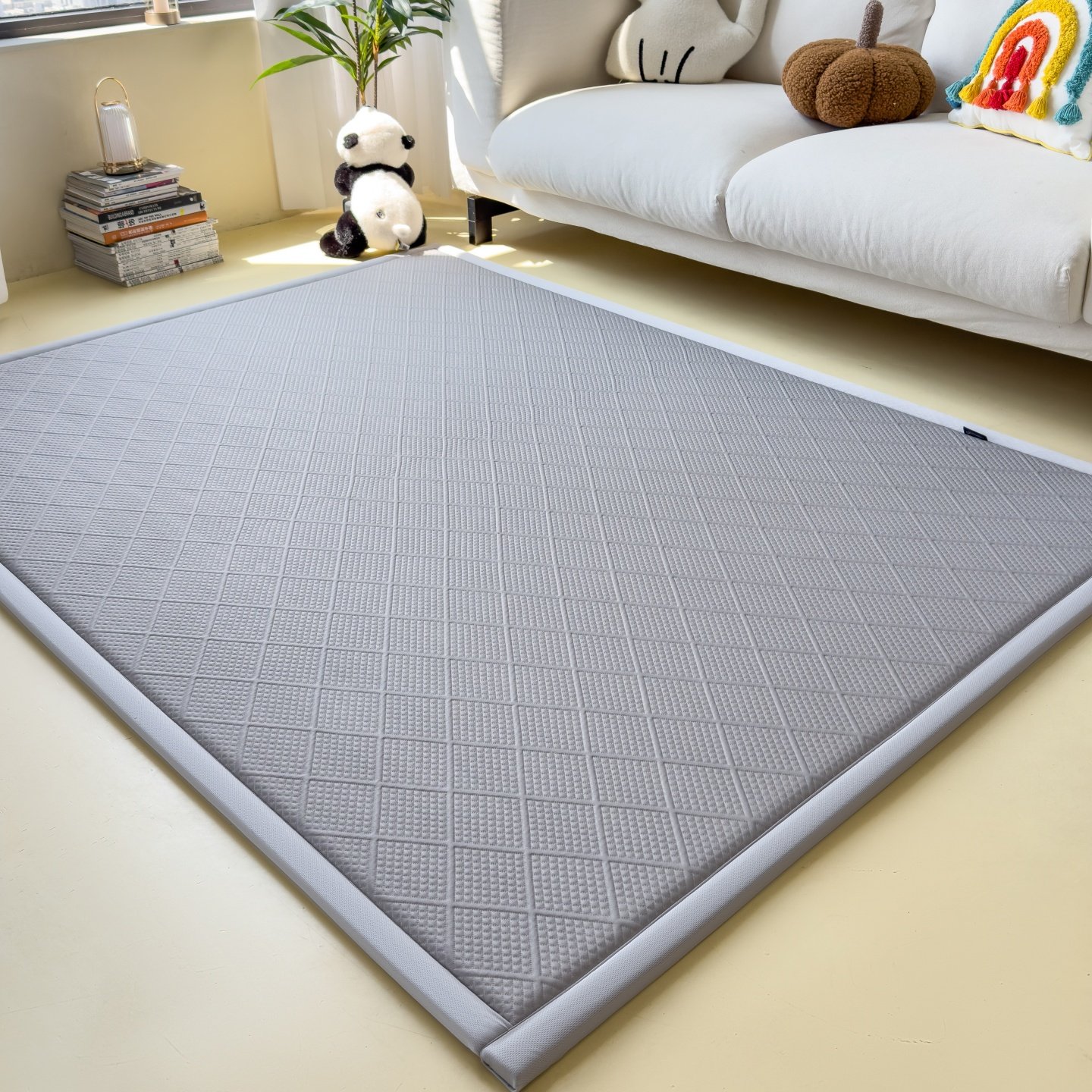 罗兰家纺多功能提花凉感地垫飘窗垫宝宝爬行垫凉席地垫防滑软垫,居家布艺,转椅地垫,淘宝优惠券,粉丝福利购,淘宝优惠卷