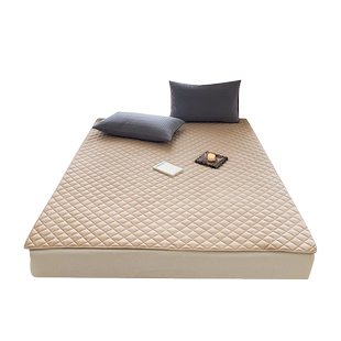 罗兰家纺全棉薄款家用床褥垫双人床垫保护垫防滑学生宿舍垫被