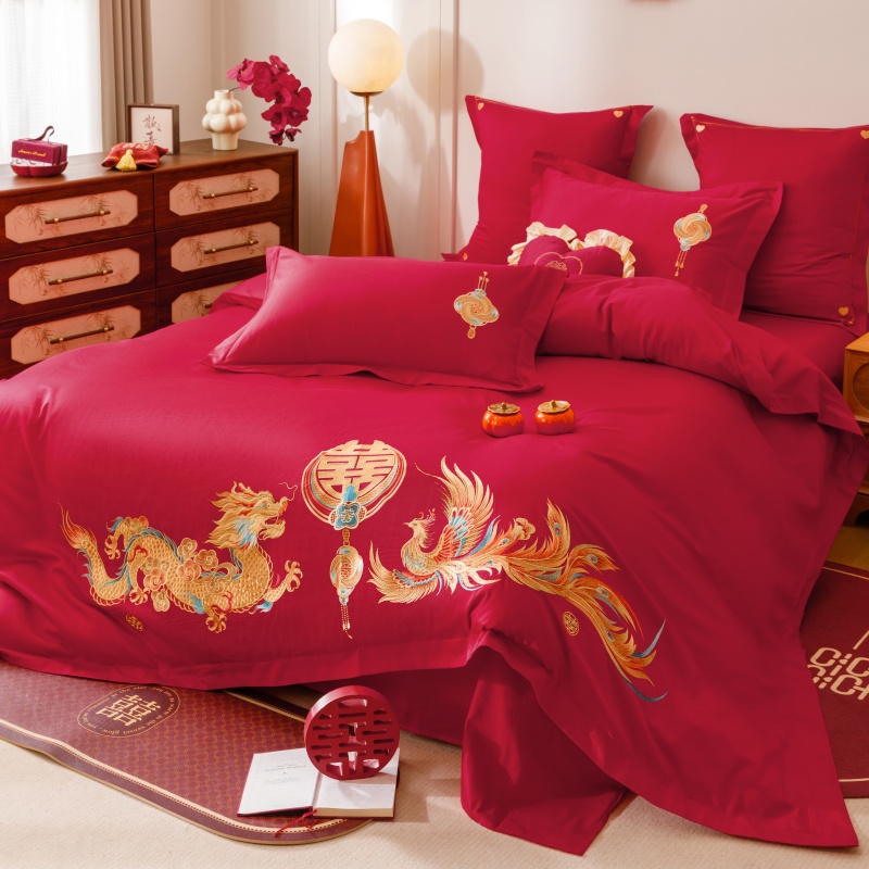 高端长绒棉婚庆四件套