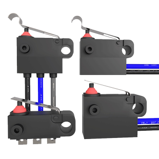 卡西明防水微动开关带线小型行程限位检测开关防油常开常闭三线T8