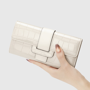 英皇保罗女长款钱包2026年新款鳄鱼纹包包真皮女款手拿包时尚简约