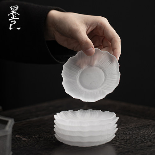 墨己杯垫磨砂花瓣耐热杯托茶杯垫