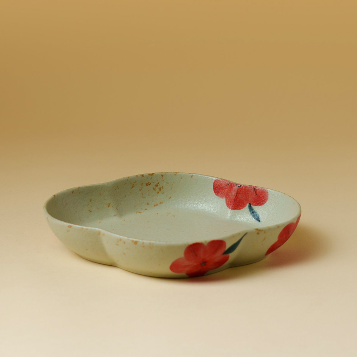 墨己国风古白家用手绘绯花海棠壶承复古陶瓷茶盏干泡盘高颜值茶盘