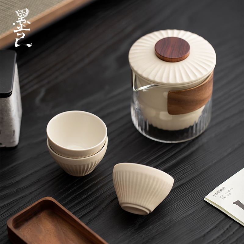 墨己快客杯便携茶具一壶三杯