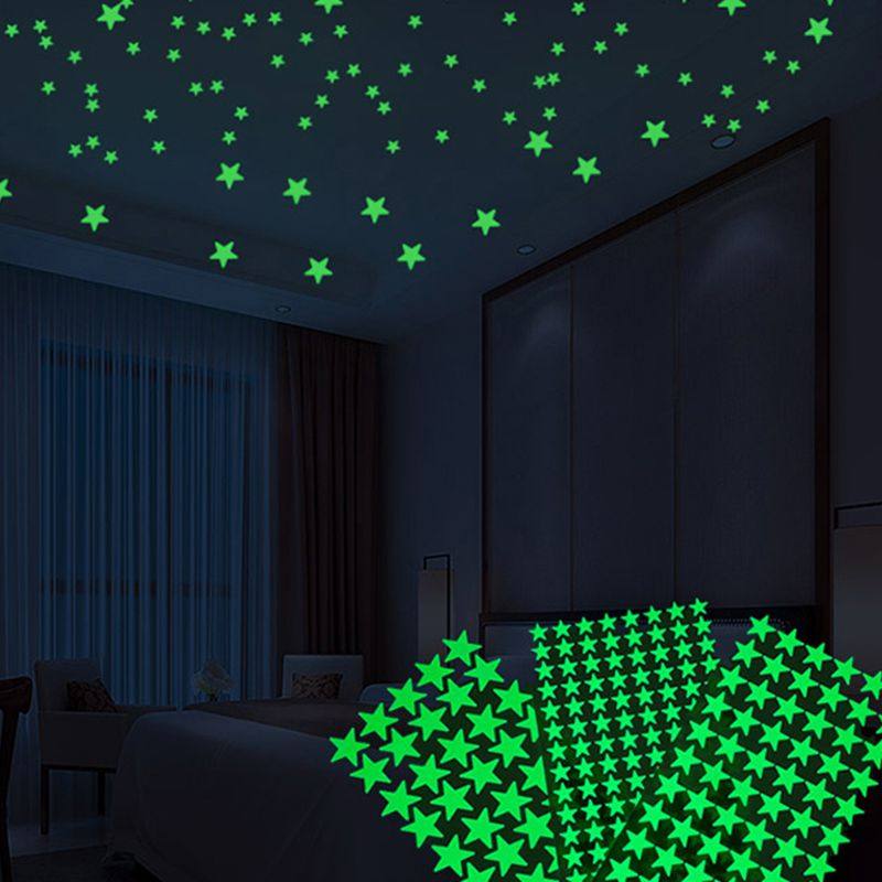 夜光星星墙贴卡通贴纸儿童房墙面装饰卧室客厅开关荧光贴,家居饰品,软装墙贴,淘宝优惠券,粉丝福利购,淘宝优惠卷