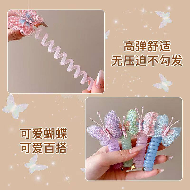 气质优雅蝴蝶发圈森女系耐用头绳精致扎头发橡皮筋皮套头饰超可爱