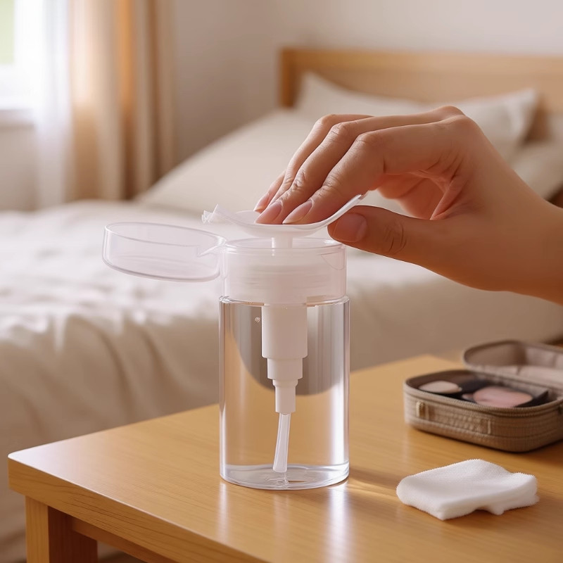 按压式卸妆水分装瓶挤压式美容洗甲水分装按压泵头旅行便携爽肤水