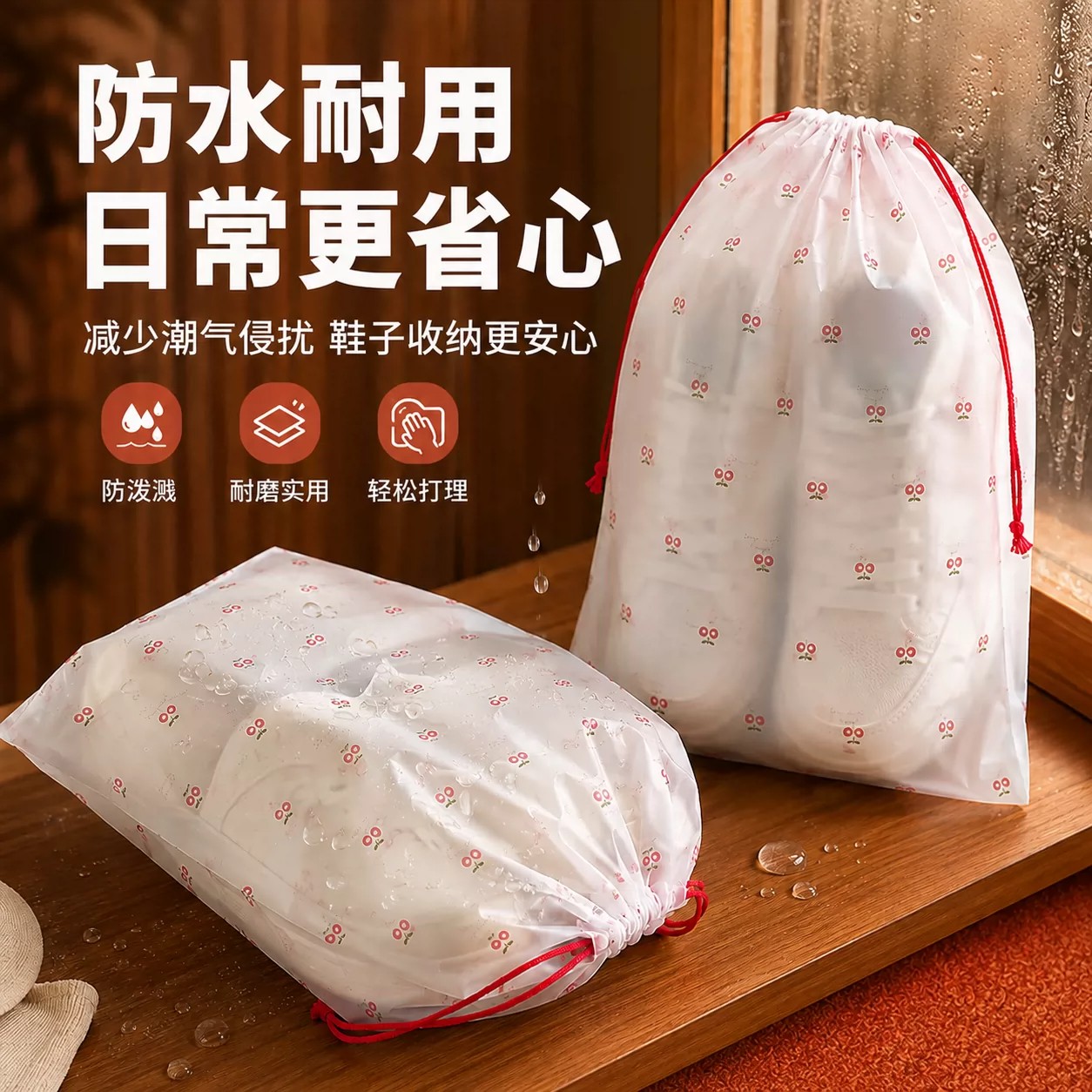 旅游衣物收纳袋洗漱包男女旅行出差内衣服袜子整理袋防水防尘鞋袋