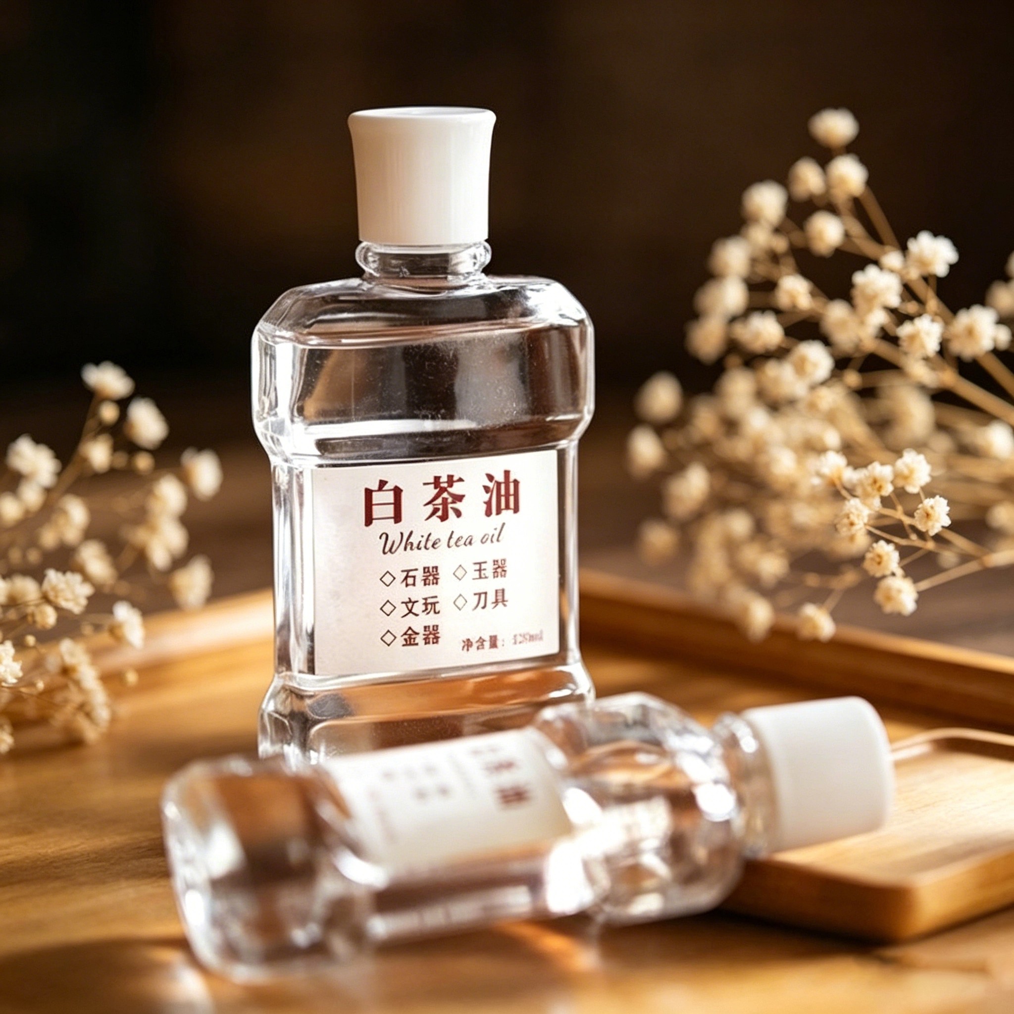 文玩白茶油翡翠蜜蜡护理精油防裂滋润保养玛瑙琥珀和田玉光泽保养