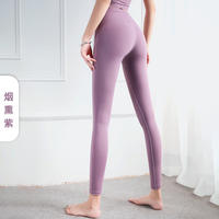 Yoga wear, fitness high-waisted, elastic belly tightening, peach butt lifting, summer sports training, running, quick-drying tight long pants for women thumbnail 4