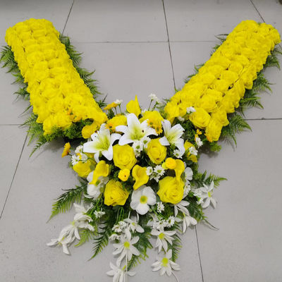 白事灵车车头花葬礼装饰车花仿真车头花强磁丧事车载花