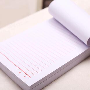信纸稿纸党员信签纸信笺纸入党入团申请书学生用本子写信a4单线信纸简约横格横线纸双行信纸厚材料手写纸红色
