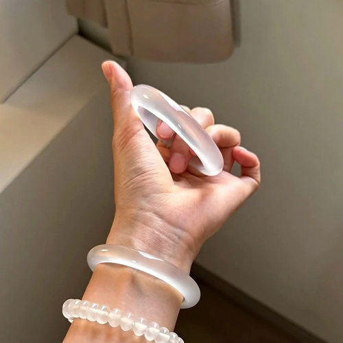 白玉髓手镯高冰种高品质冰透玉髓