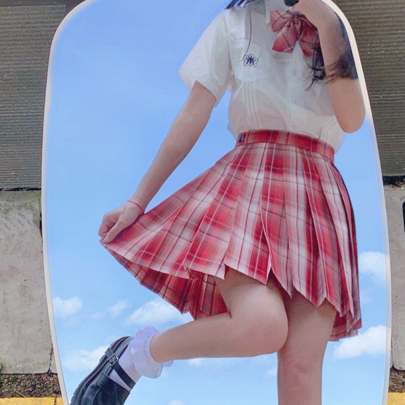 STRAWBERRY CUTE MULTI JK UNIFORM SKIRT GENUINE GIRLS ELEMENTARY SCHOOL SPORTS DAY GRADUATION CLASS UNIFORM COLLEGE STYLE SUMMER SUIT