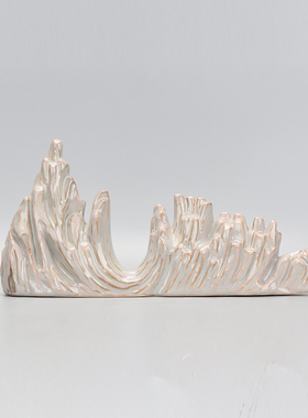 中式创意陶瓷假山样板房间书房电视柜茶几隔断工艺品软装饰品摆件