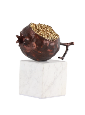 新中式风金属石榴家居客厅摆件