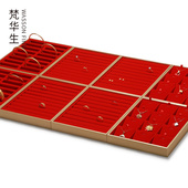 梵华生黄金首饰陈列盘高档红色戒指项链手镯展示托盘珠宝展示道具