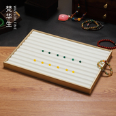 梵华生裸钻彩宝玉石展示托盘首饰陈列盘子天珠展示道具裸石看货盘