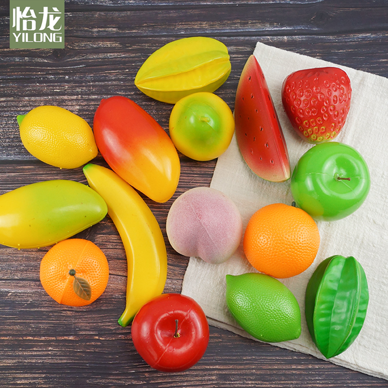 塑料儿童游乐场早教摆件仿真水果