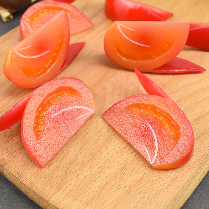 仿真西红柿番茄块塑料假水果蔬菜模型摆设装饰食品道具儿童玩具