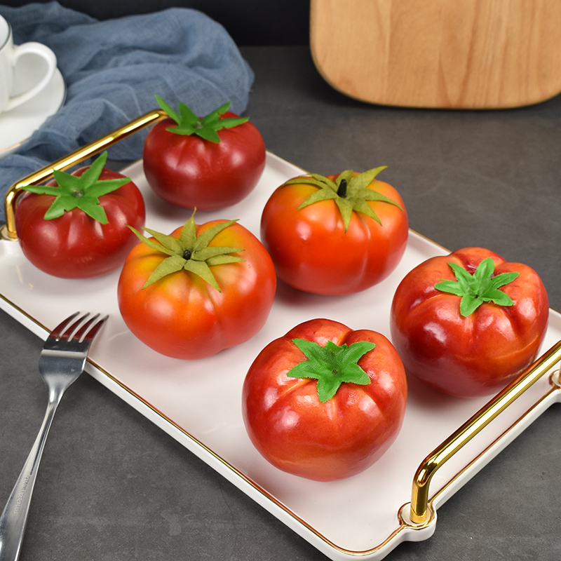 仿真西红柿模型 塑料假番茄水果蔬菜橱柜摆设装饰道具幼儿童玩具