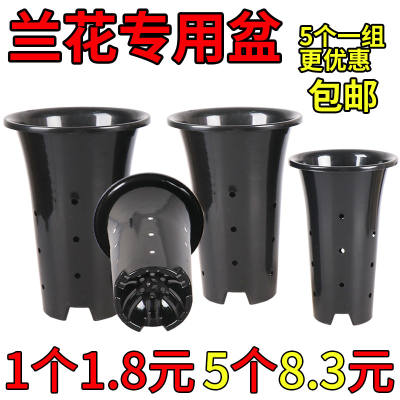 径里兰花盆简约塑料透气排水图片