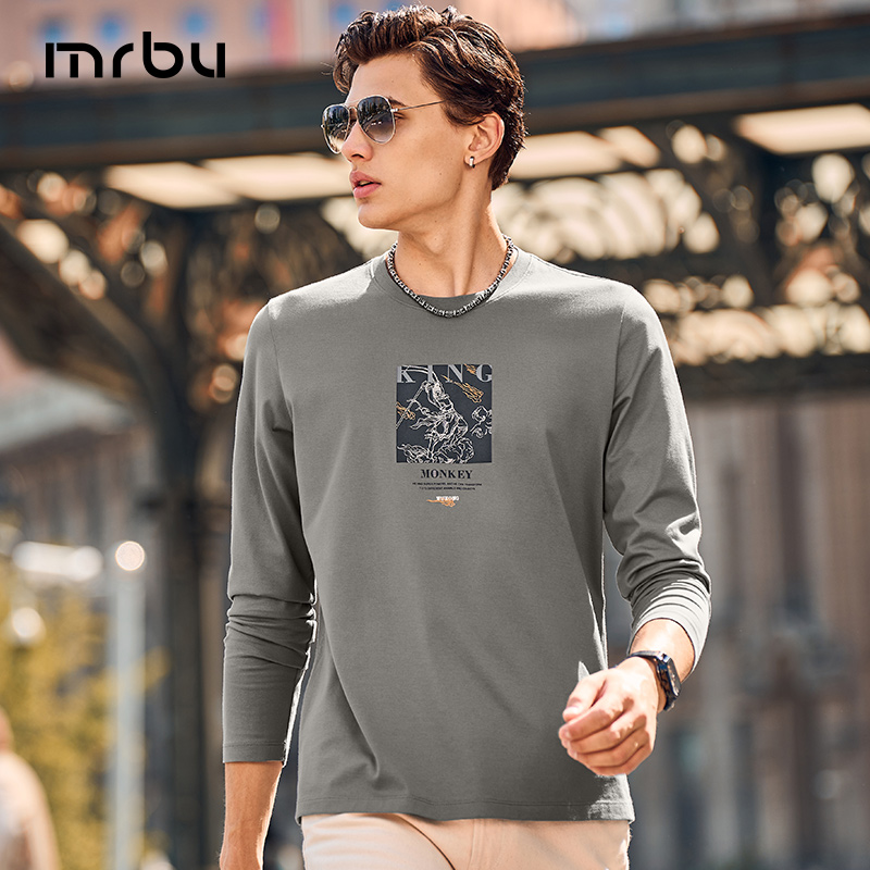 MrBu布先生长袖T恤男款国潮印花
