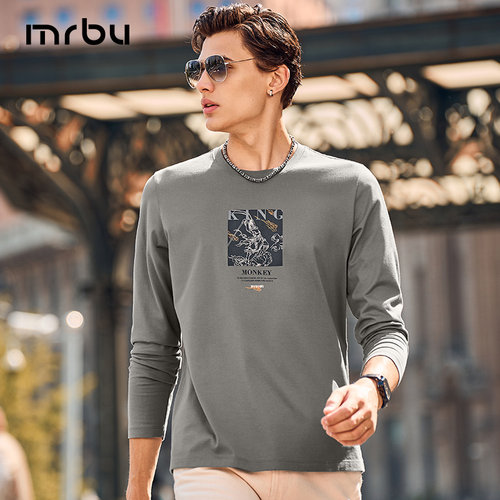 MrBu布先生长袖T恤男款国潮印花