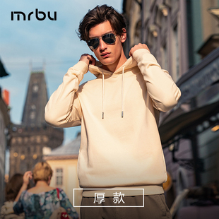 上衣KT15762断码 MrBu布先生贴身卫衣连帽男款 休闲纯色秋冬长袖