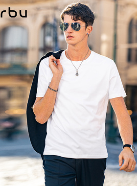 MrBu布先生夏季短袖T恤衫男士上衣百搭简约内搭透气GT01313断码