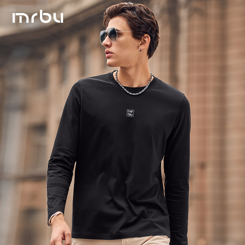 MrBu布先生重磅长袖T恤男款印花