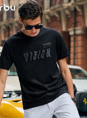 MrBu布先生多层次立体印花短袖夏季轻柔舒适T恤男款透气GT01822