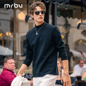MrBu布先生热胆字母印花加厚长袖 T恤男小高领秋冬保暖上衣KT15775