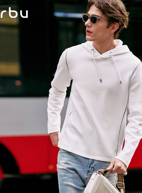 MrBu布先生热胆长袖卫衣男秋冬上衣连帽条纹加厚保暖KT16576断码