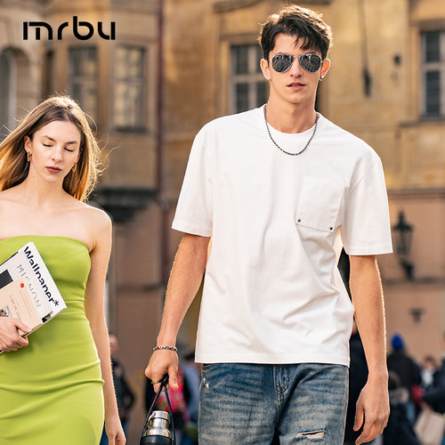 MrBu布先生短袖男t恤白色上衣
