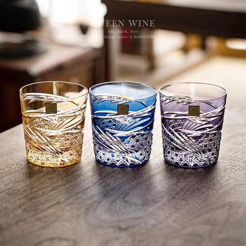 日本玻璃杯江户切子素材模板 日本玻璃杯江户切子图片下载 小麦优选