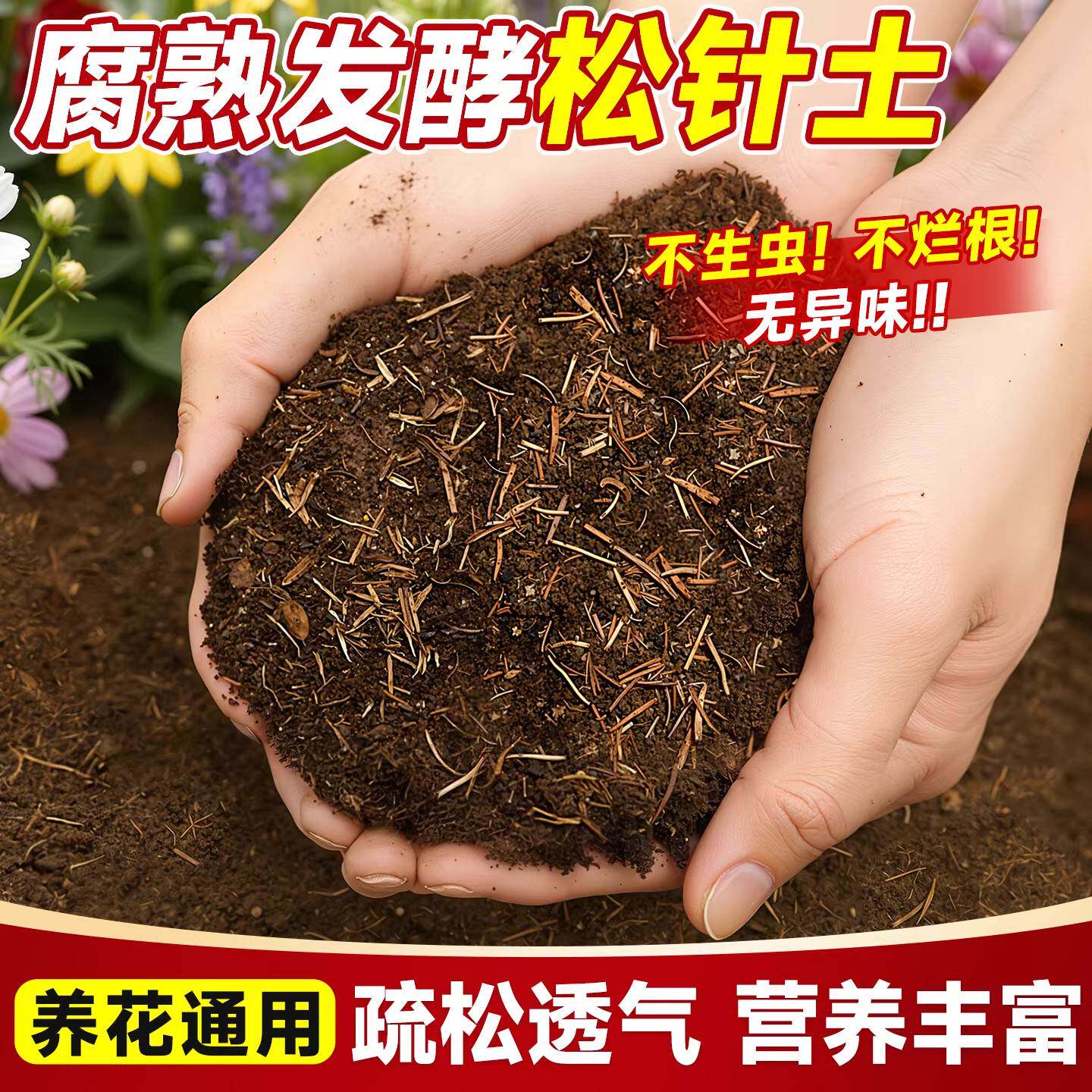 松针腐殖土天然腐叶腐熟纯君子兰花多肉泥炭营养土养花通用专用土