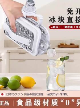 日本制冰模具冰块冰格球形水壶家用硅胶储冰盒冰箱冻冰袋储冰神器