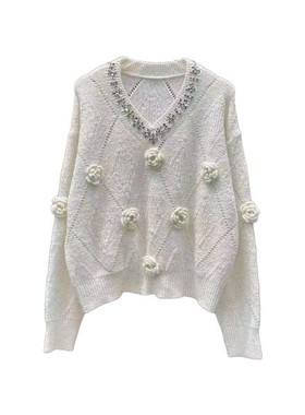 秋冬轻奢洋气针织毛衣休闲时尚女装上衣 81591